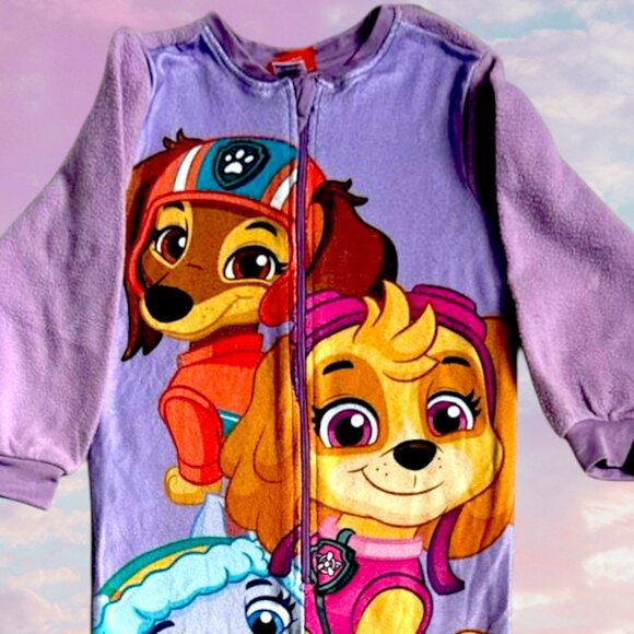 Paw Patrol Zip-Up Jumpsuit Pajamas – Skye Everest Rubble Character One-Piece - Picture 3 of 7